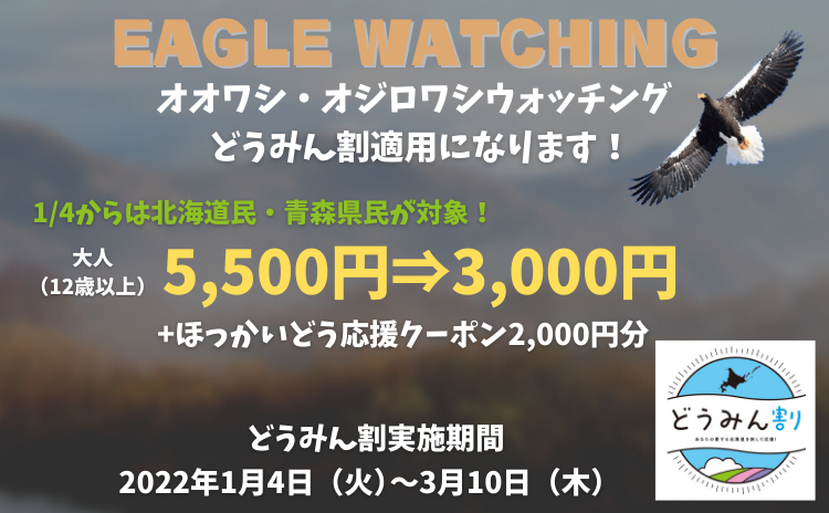 どうみん割の延長が決定！3月10日まで＜終了しました＞